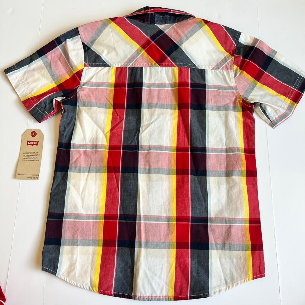 NEW Levi's Plaid Button-Down Shirt S 8/10 - Picture 10 of 10